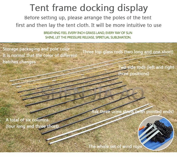 Cheap Goat Tents Outdoor Double Deck Two Bedrooms And Four Seasons Camping Waterproof Tent 8